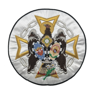 Santa Genoveva. Escudo bordado para nazareno