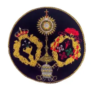 San Benito. Escudo bordado para nazareno