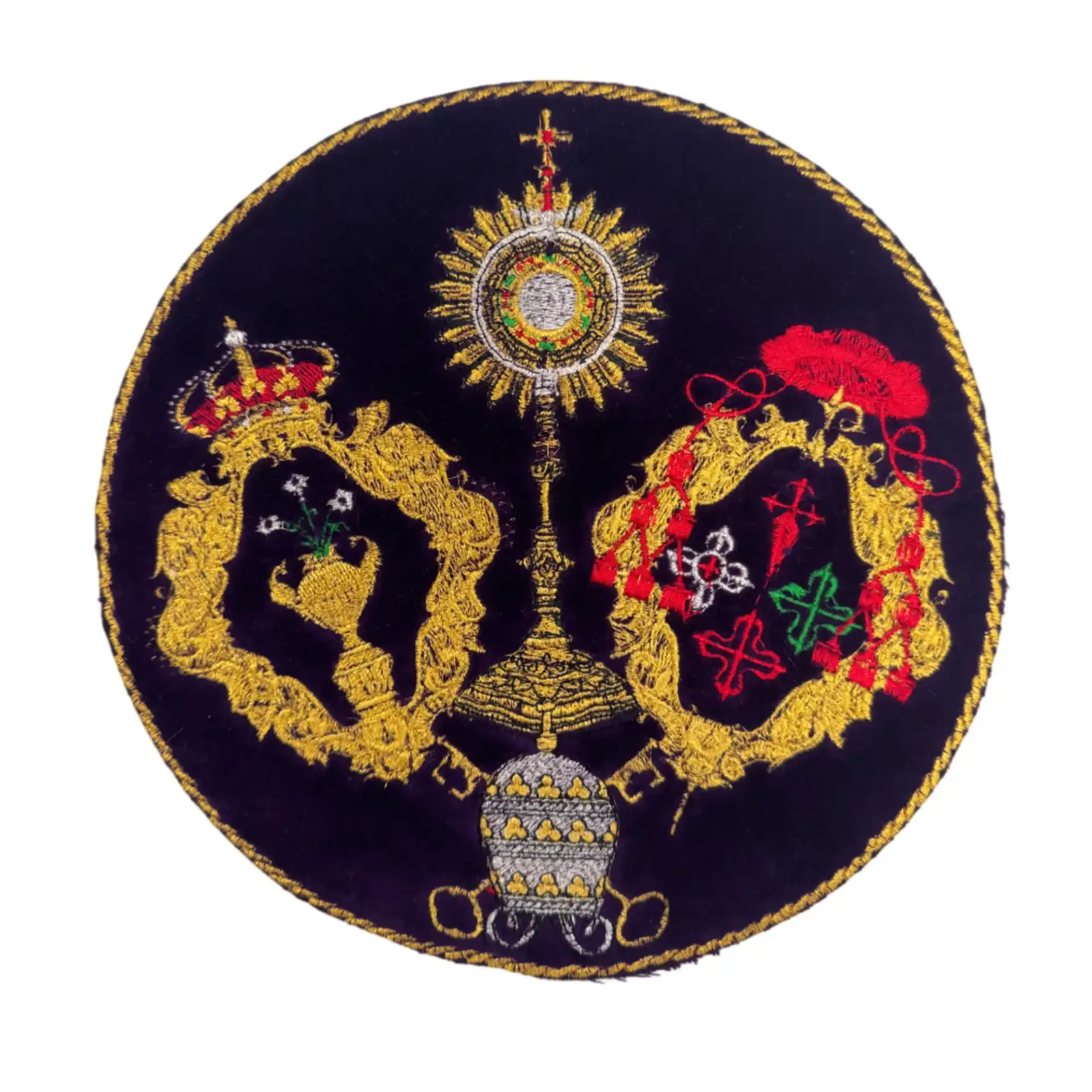 San Benito. Escudo bordado para nazareno